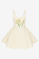 Ariel Embellished Wool Mini Dress - Wildflower