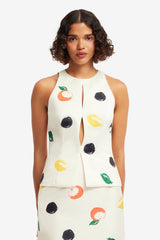 Amelia Top - Citrus Spots