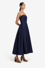 Lynn Bustier Midi Dress - Indigo