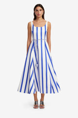 Serafina Striped Maxi Dress - Navy