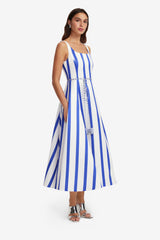 Serafina Striped Maxi Dress - Navy