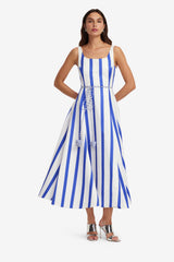 Serafina Striped Maxi Dress - Navy