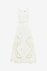 Serafina Palm Maxi Dress - Vanilla