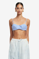 Julia Striped Bralette - Navy