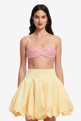Julia Striped Bralette - Scarlet