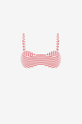 Julia Striped Bralette - Scarlet