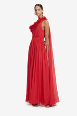Jenni One Shoulder Maxi Dress - Scarlet