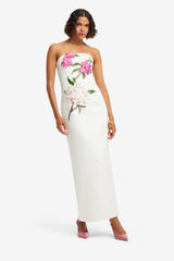 Rayna Appliqué Floral Maxi Dress - Floral Pear Print