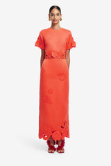 Kyra Appliqué Maxi Skirt - Saffron