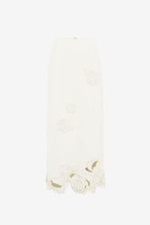 Kyra Appliqué Maxi Skirt - Vanilla
