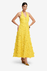 Juliette Lace Halterneck Maxi Dress - Sunshine