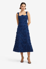 Odette Lace Midi Dress - Navy