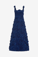 Odette Lace Midi Dress - Navy