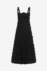Odette Lace Midi Dress - Ebony