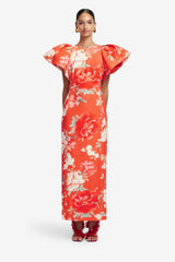 Lucinda Maxi Dress - Saffron Peony Print