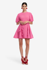 Simona Appliqué Mini Dress - Pink
