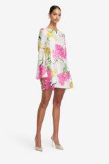 Suzanne Bell Sleeve Mini Dress - Floral Pear Print