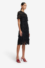 Sheridan Lace Midi Dress - Ebony