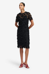Sheridan Lace Midi Dress - Ebony