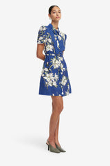 Bronte Mini Dress - Midnight Magnolia Print
