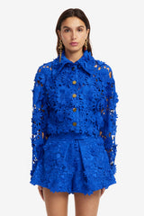 Robyn Lace Shirt - Lapis