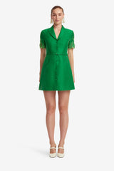Brigitte Appliqué Mini Dress - Verdant