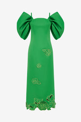 Arabella Appliqué Maxi Dress - Verdant