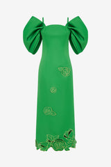 Arabella Appliqué Maxi Dress - Verdant