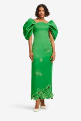 Arabella Appliqué Maxi Dress - Verdant