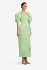 Arabella Appliqué Maxi Dress - Juniper Green