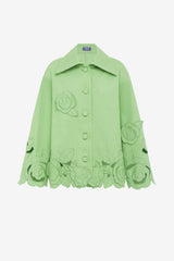 Jayna Appliqué Jacket - Juniper Green