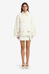 Jayna Appliqué Jacket - Snow