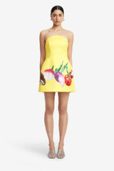 Zaria Bustier Mini Dress - Harvest Print