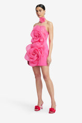 Floret Mini Dress - Fuchsia