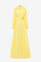 Josephine Silk Gown - Limoncello