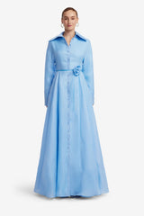Josephine Silk Gown - Pastel Blue