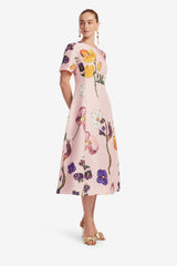 Caroline Short Sleeve Midi Dress - Wildbloom