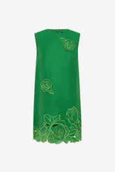 Yvonne Appliqué Mini Dress - Verdant