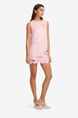 Yvonne Appliqué Mini Dress - Blush Pink