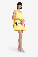 Suki Puff Mini Dress - Harvest Print