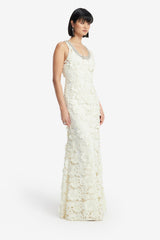 Helena Embellished Lace Maxi Dress - Snow