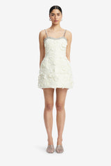 Sophia Embellished Lace Mini Dress - Snow