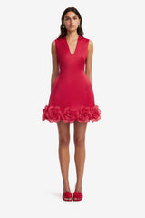Bree V Neck Mini Dress - Scarlet
