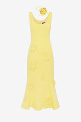 Emily Appliqué Midi Dress - Limoncello