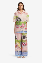 Jamie Wide Leg Pants - Riviera Print
