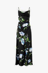 Valentina Maxi Dress - Vine Print in Ebony