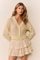Blooming Floral Ruffle Mini Skirt