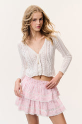 Ditsy Floral Ruffle Mini Skirt - SWEET NECTAR