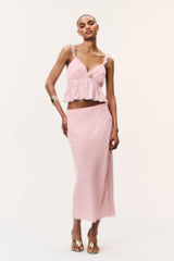 Silvia Floral Crepe Midi Skirt