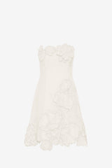 Ayla Appliqué Bustier Mini Dress - Vanilla